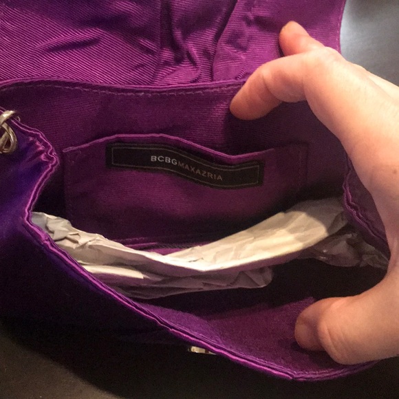BCBG royal purple color evening/wedding clutch - Picture 3 of 3